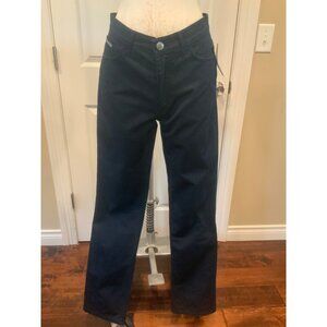 7 For All Mankind Dark Blue with Black Velvet Pattern Pants, Size 30